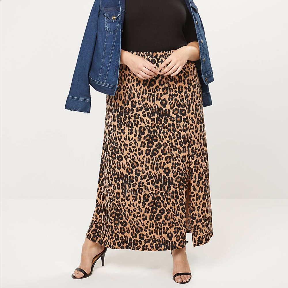 Animal print pull-on maxi skirt 22/24